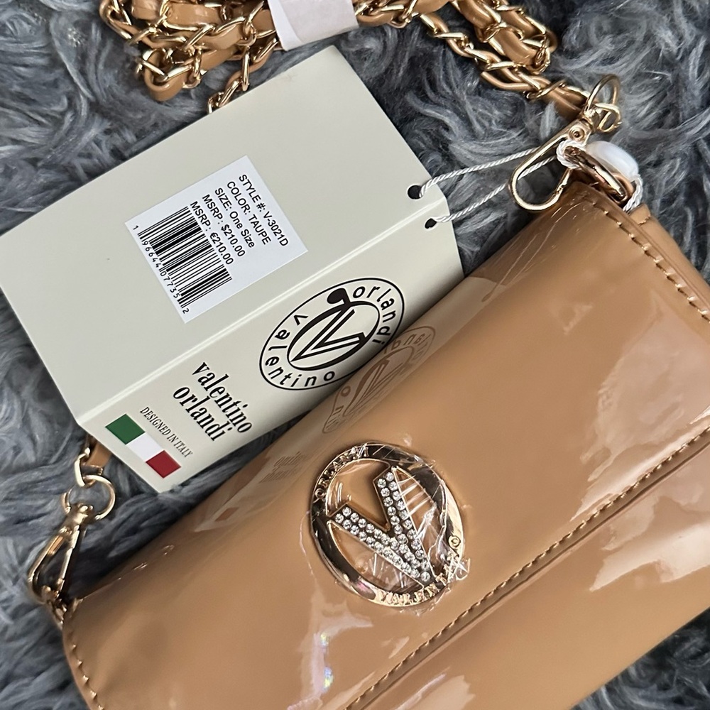Valentino Orlandi Tan Crossbody Bag